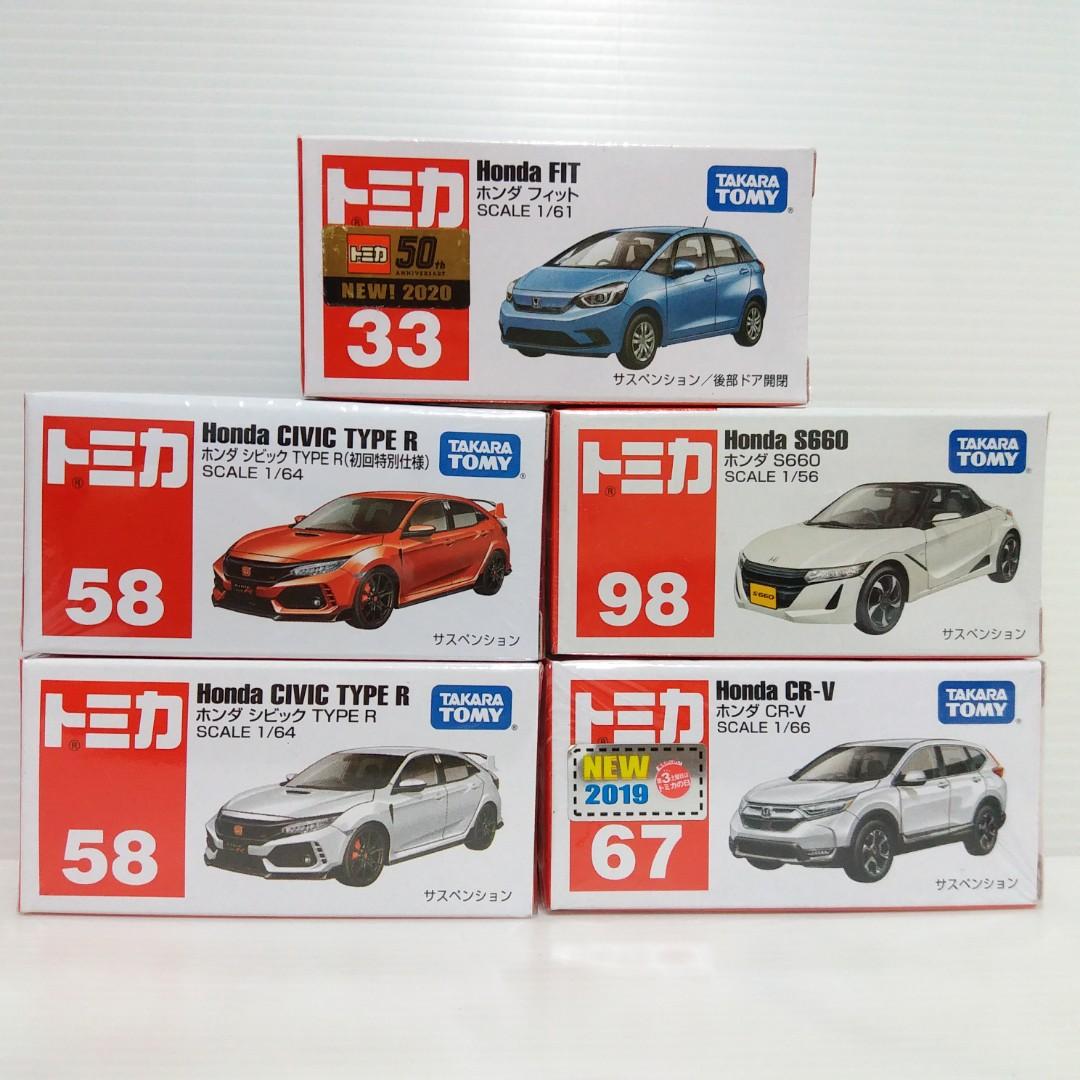 Tomica Honda Fit Civic Type R Cr V S660 33 58 67 98 Hobbies Toys Toys Games On Carousell