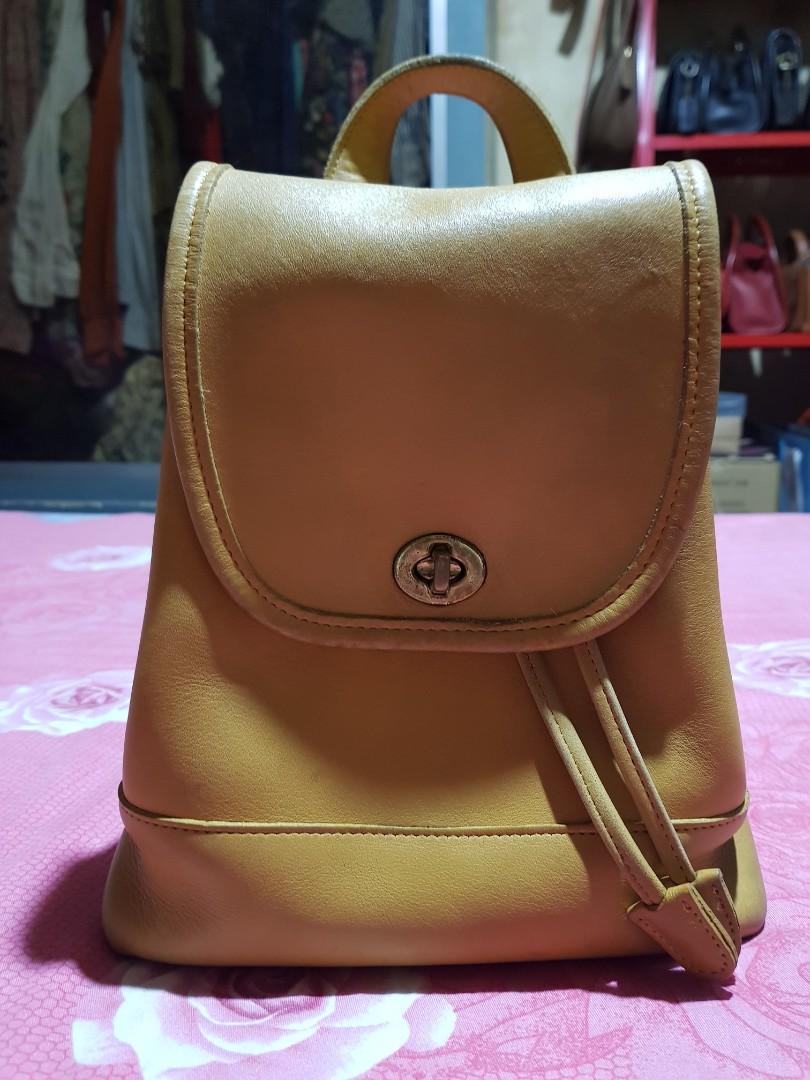 Vintage Coach Mini Backpack Yellow Women s Fashion Bags