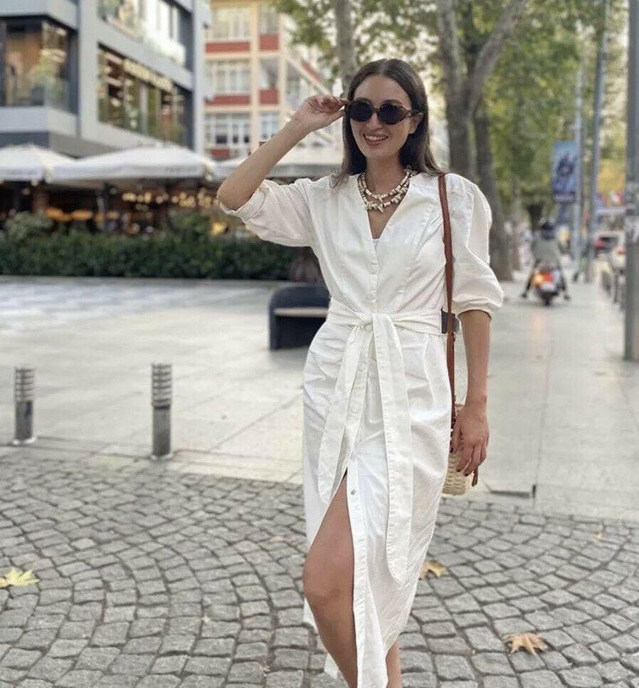 Zara rustic dress with bow discount
