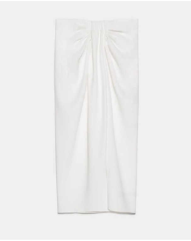 white zara skort with slits