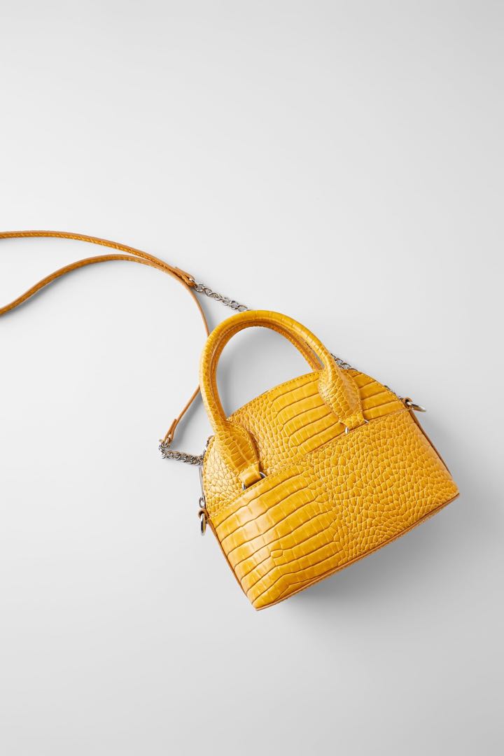 Zara yellow purse new arrivals