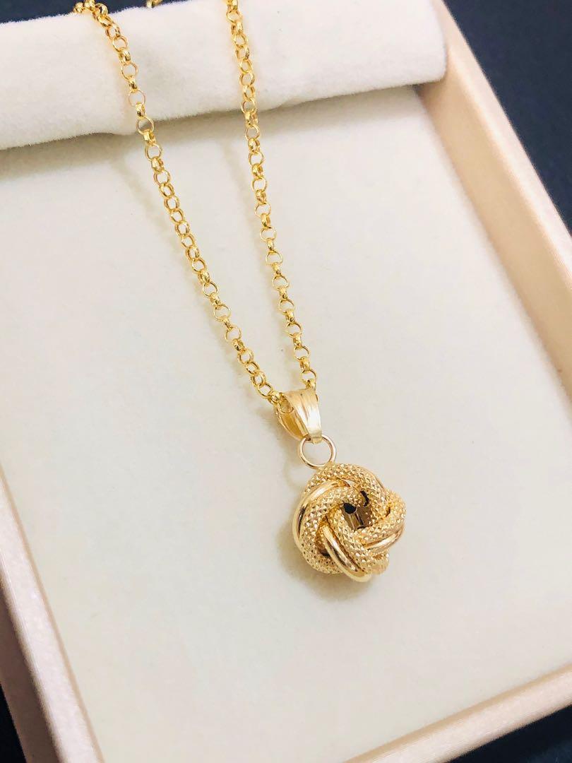 Stampd, Jewelry, Sold8k Saudi Gold Knot Pendant Necklace