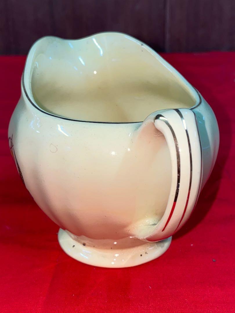 1950s J&G Meakin England Creamer Stamped Emblem Of Penang Dawood