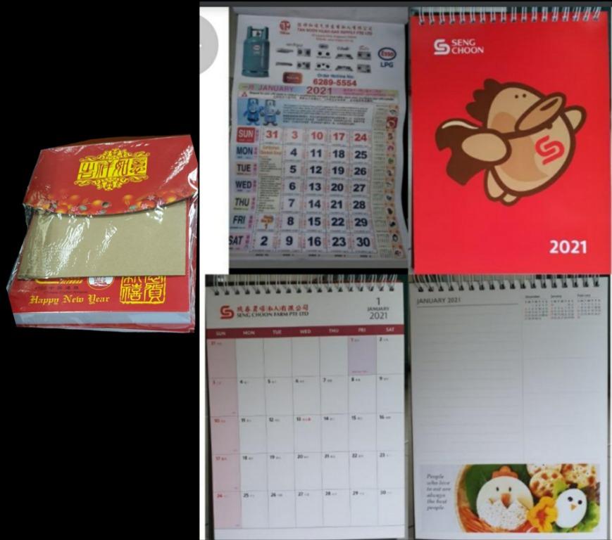 2022 2021 Calendar Everyday Monthly Tear Chinese English Almanac Horoscope Everything Else On Carousell