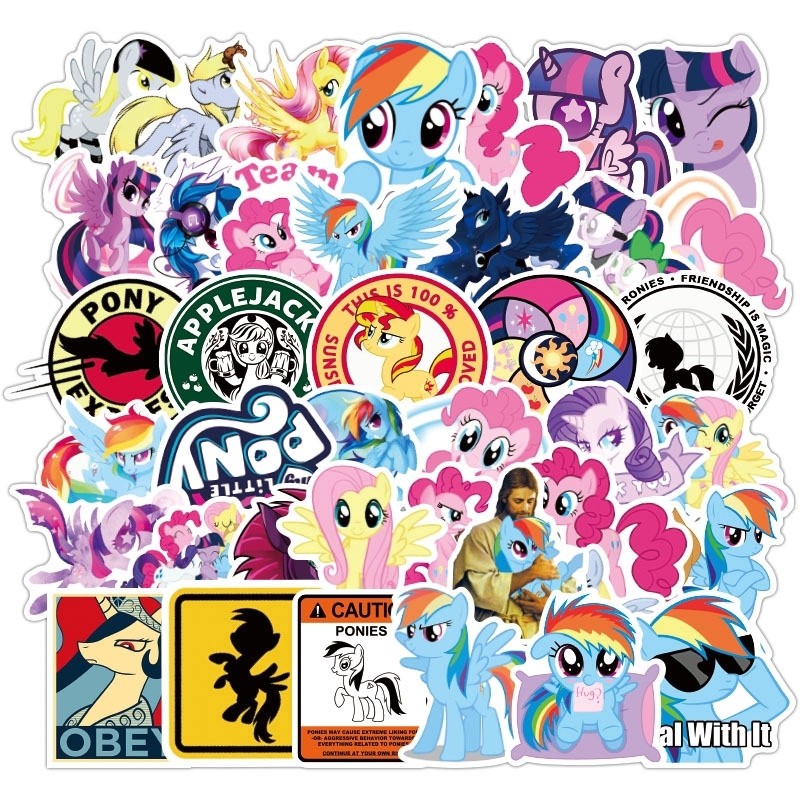 50 Pcs My Little Pony Cute Cartoon Waterproof Pvc Stickers Hobbies Toys Stationery Craft Stationery School Supplies On Carousell