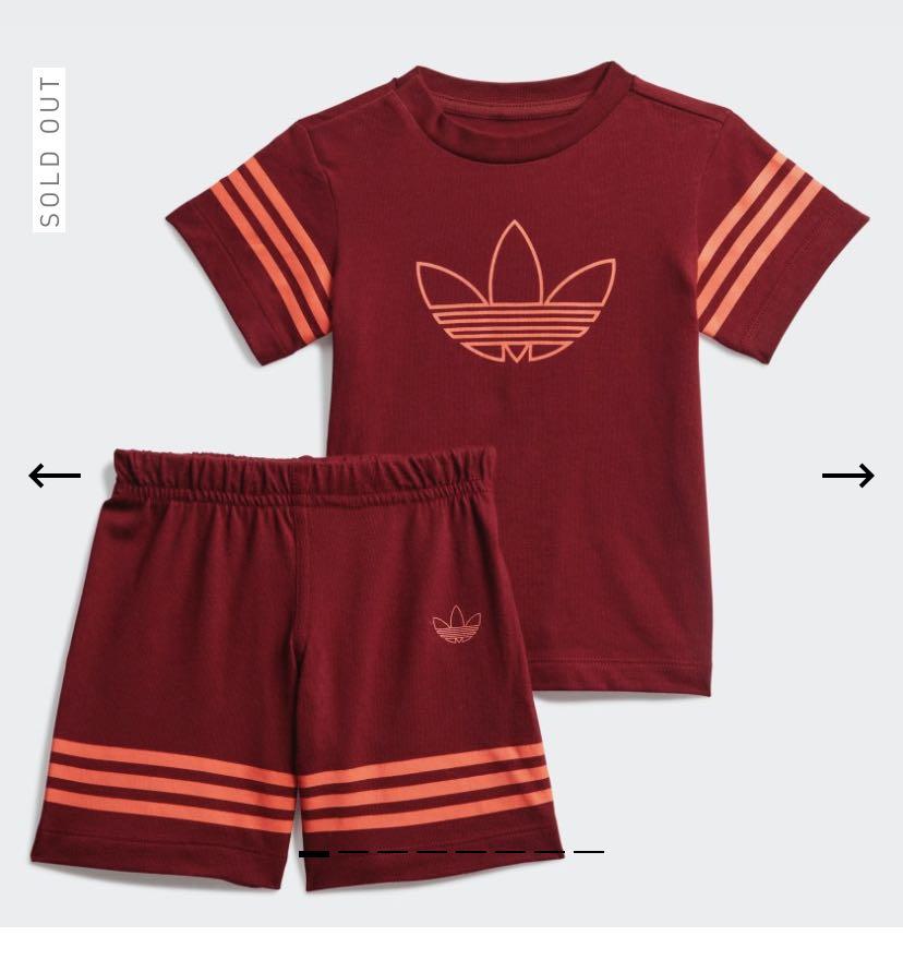 adidas shorts and tee set