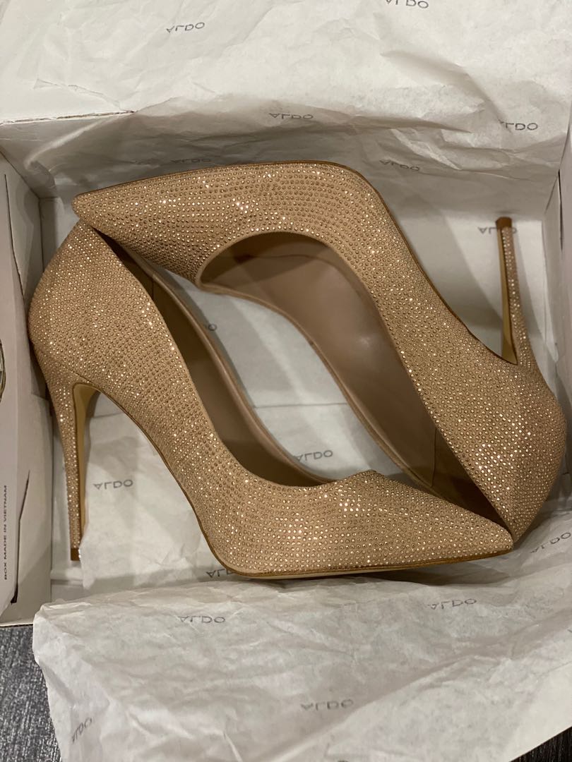 Aldo gold 2025 high heels