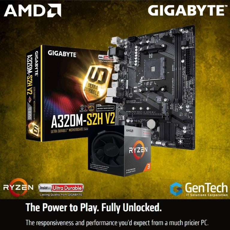 Amd Ryzen 3 30g With Radeon Rx Vega 8 Graphics Gigabyte A3m S2h V2 Bundle Computers Tech Parts Accessories Computer Parts On Carousell