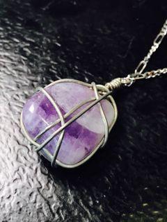 AMETHYST Genuine stone necklace from Japan