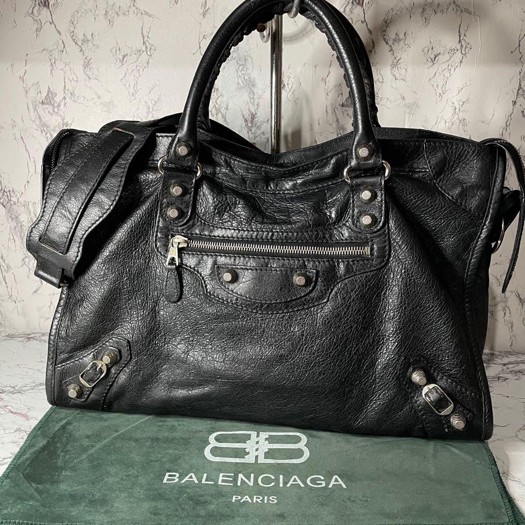 Balenciaga City Tote big studs gold hardware 100 genuine navy blue  Womens Fashion Bags  Wallets Tote Bags on Carousell