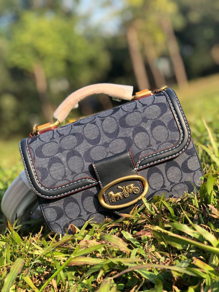 Authentic coach 3630 Riley Top Handle 22 In Signature Chambray Luxury Bags Wallets on Carousell