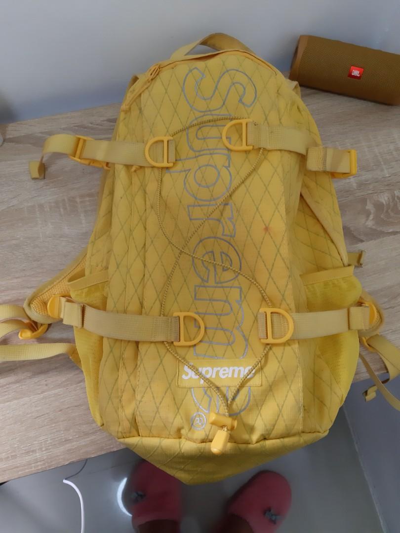 supreme fw18 backpack yellow