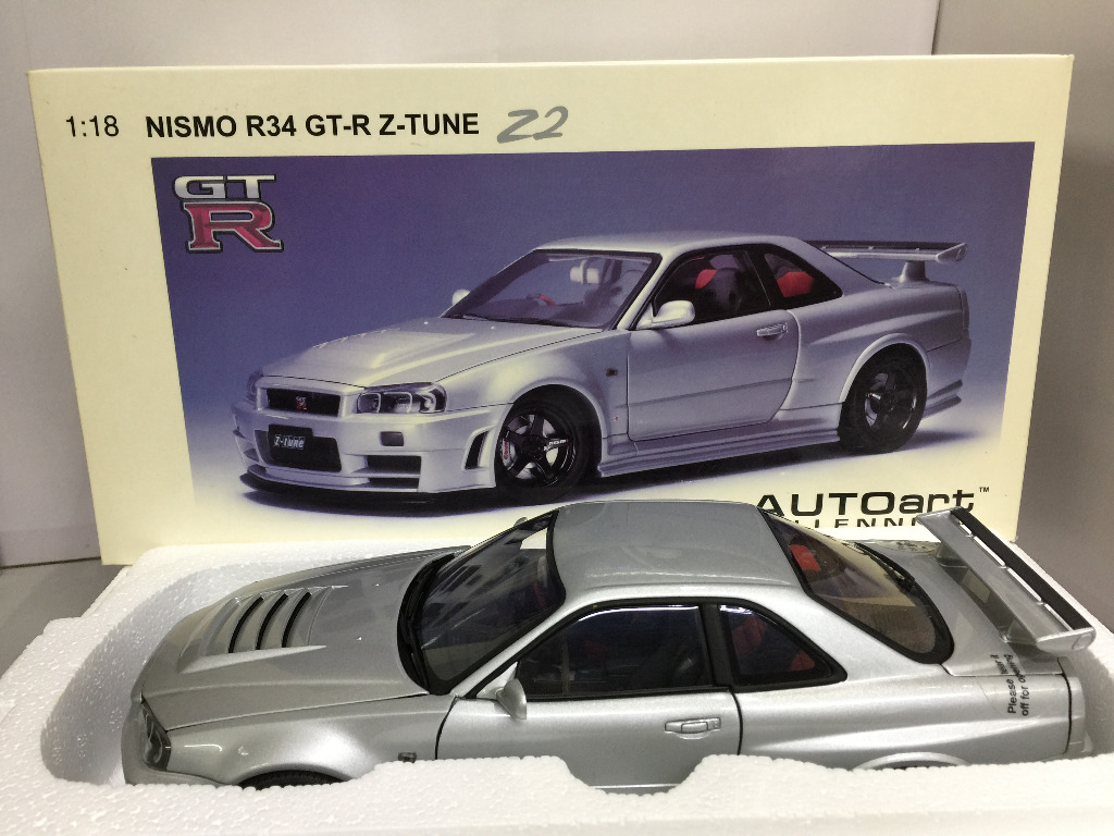 Autoart 1 18 Nissan Nismo R34 Gt R Z Tune Z2 Silver Piu 興趣及遊戲 玩具 遊戲類 Carousell