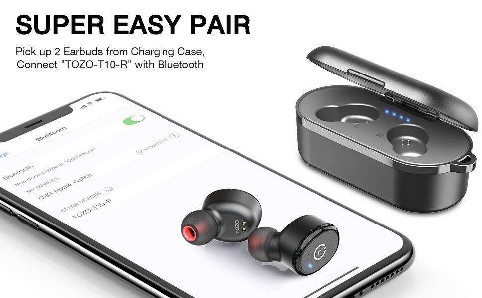 tozo earbuds volume control