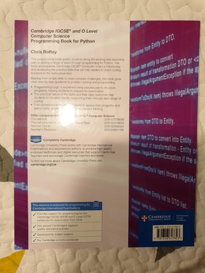 Cambridge IGCSE and O Level Computer Science Programming Book for ...
