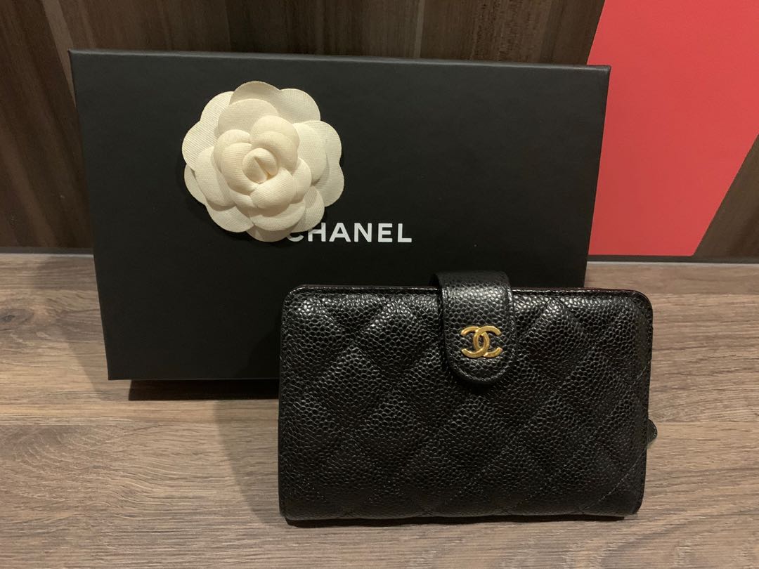 Authentic Chanel French Wallet in Lambskin Leather Luxury Bags  Wallets  on Carousell