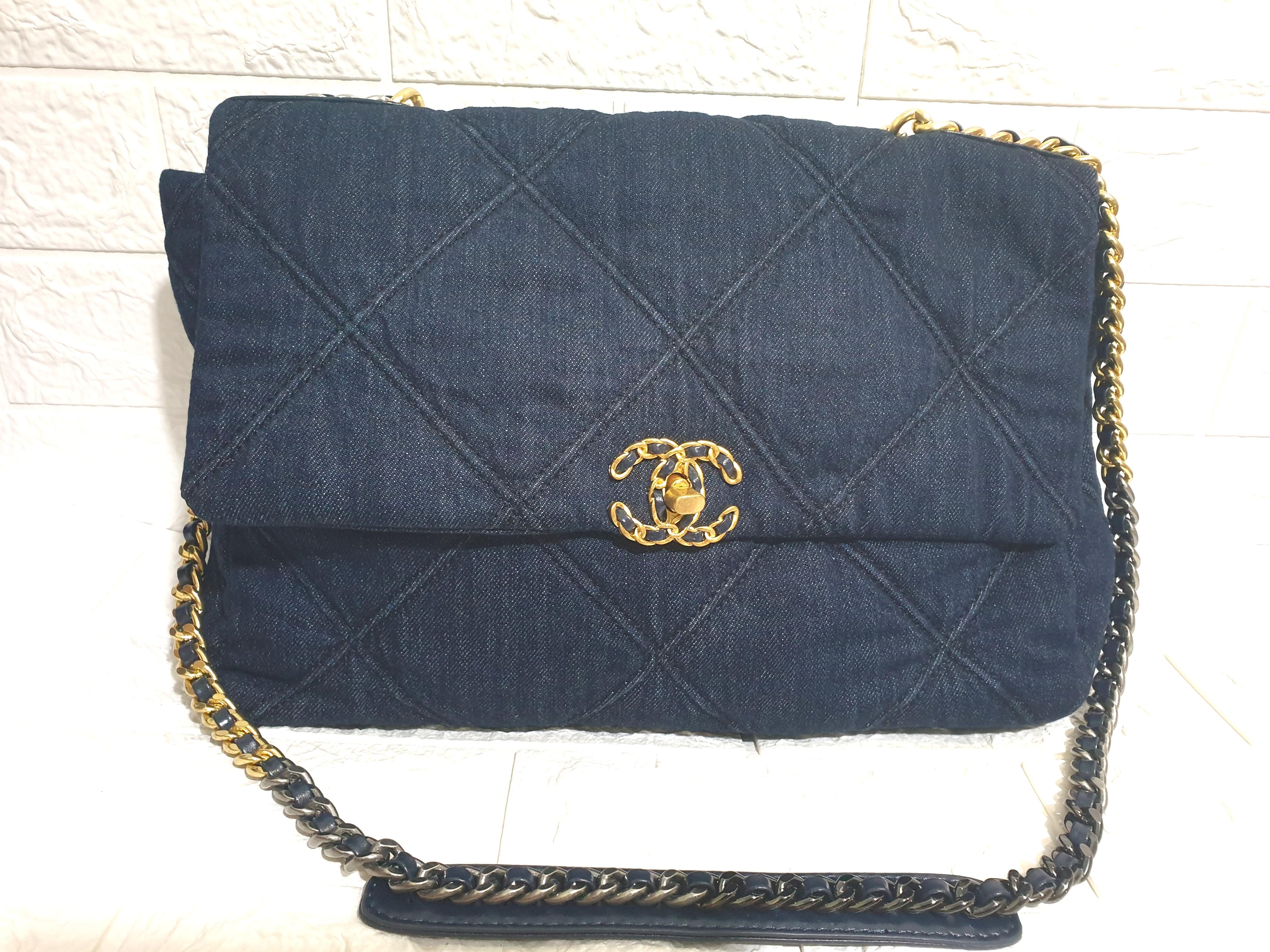 Chanel Denim Bag, Barang Mewah, Tas 