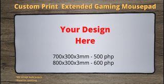 Custom/Personalized Extended Gaming Mousepad Deskmat Long Mousepad