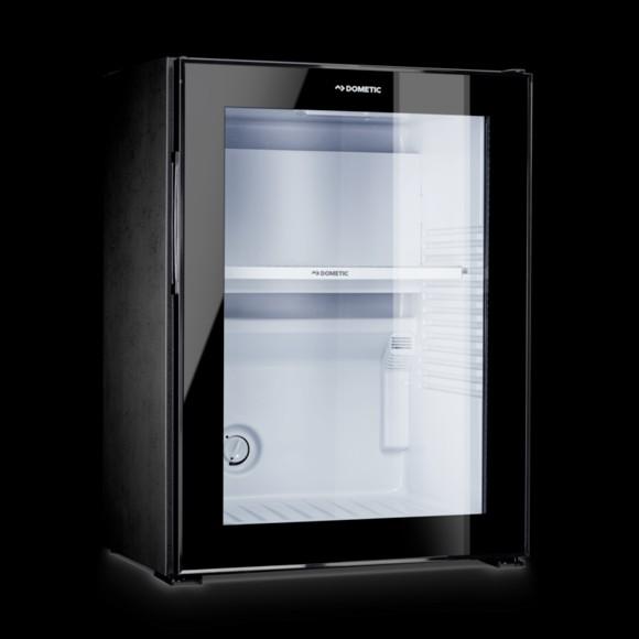 quiet mini fridge with glass door