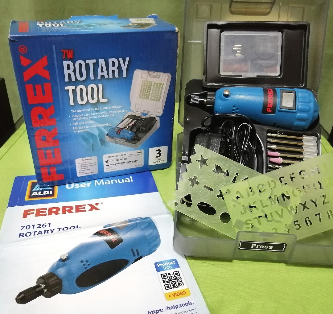 Ferrex Workzone Heavy Duty 18 Volts Rotary Tool Kit AC Engraver