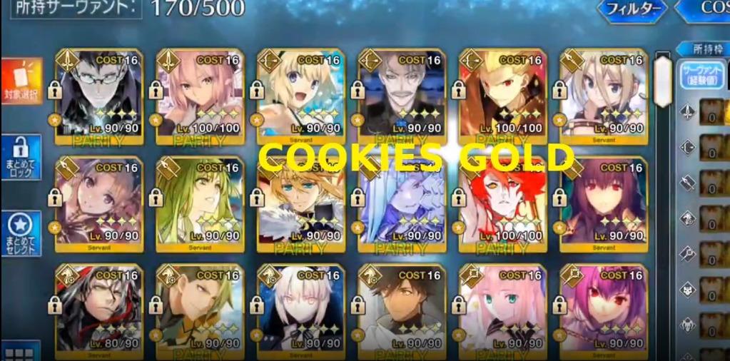 Fgo Fate Grand Order Account 38 X Ssr Tonnes Of Srs Toys Games Video Gaming Video Games On Carousell