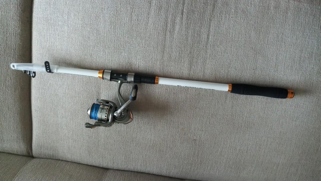 10ft Telescopic Fishing Rod & Reel, Sports Equipment, Fishing on Carousell