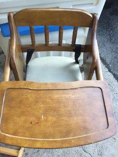 wooden high chair for sale near me