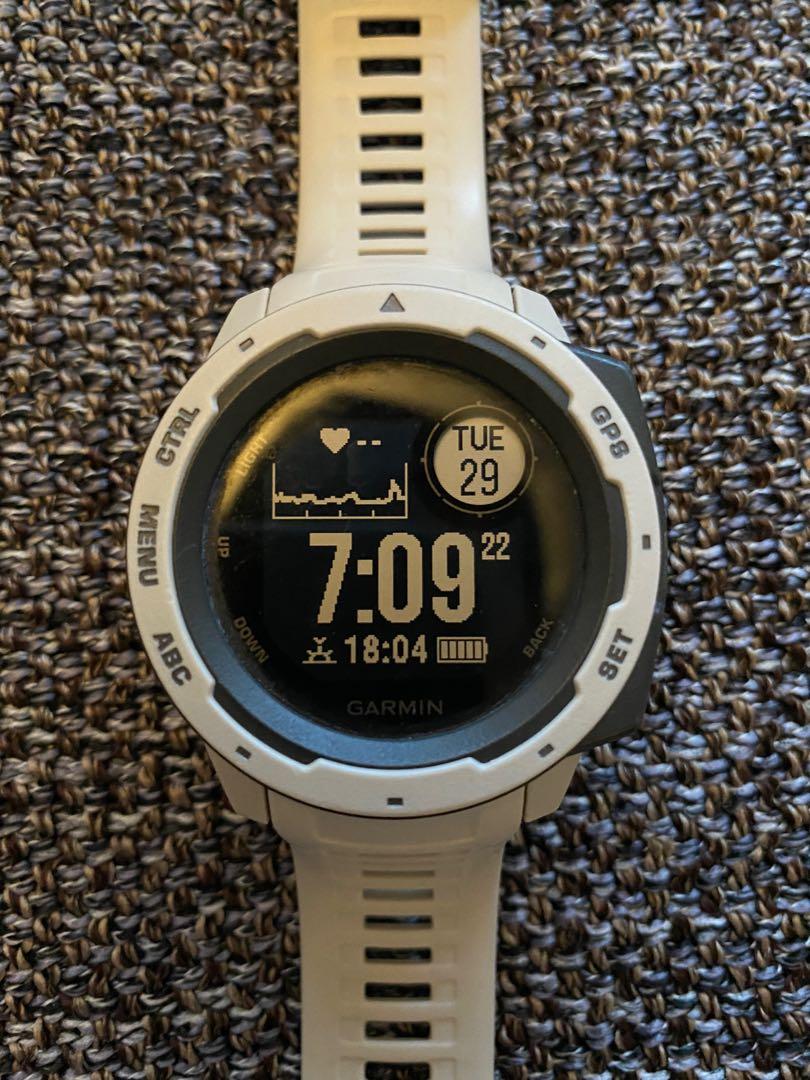 Garmin instinct GPS Tundra white fitness outdoor wrist computer