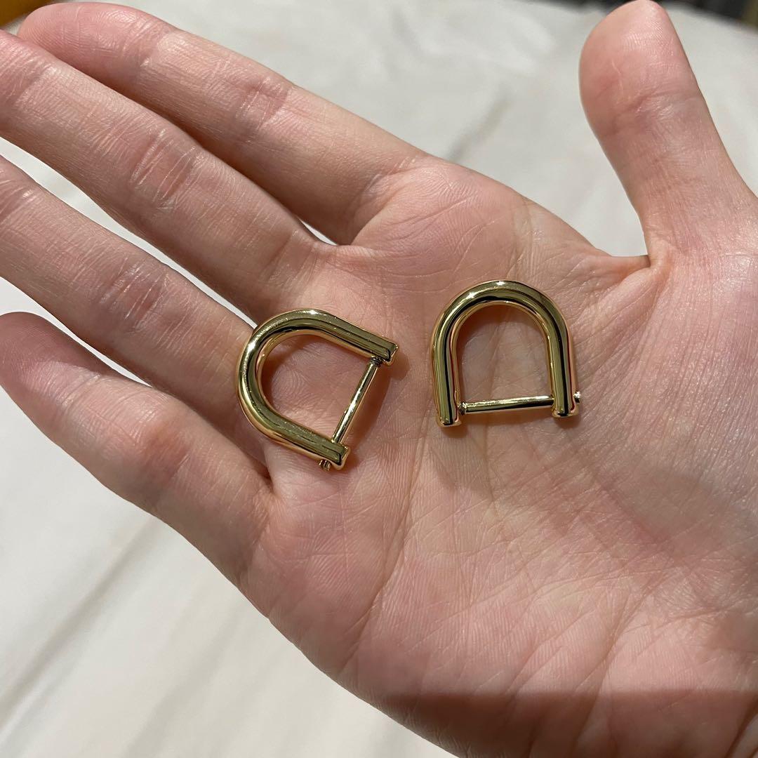 Golden D Ring Metal Screw Buckle LV Nice Nano Mini, Women's