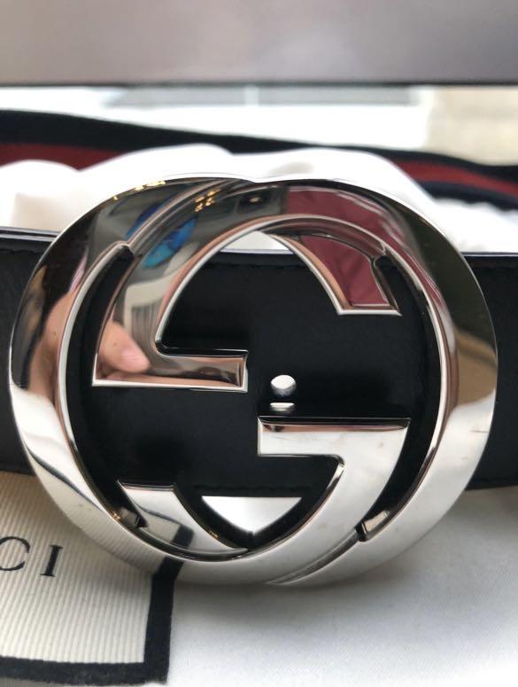 Gucci Double G Blue and Red Signature Stripe Belt Men s Fashion
