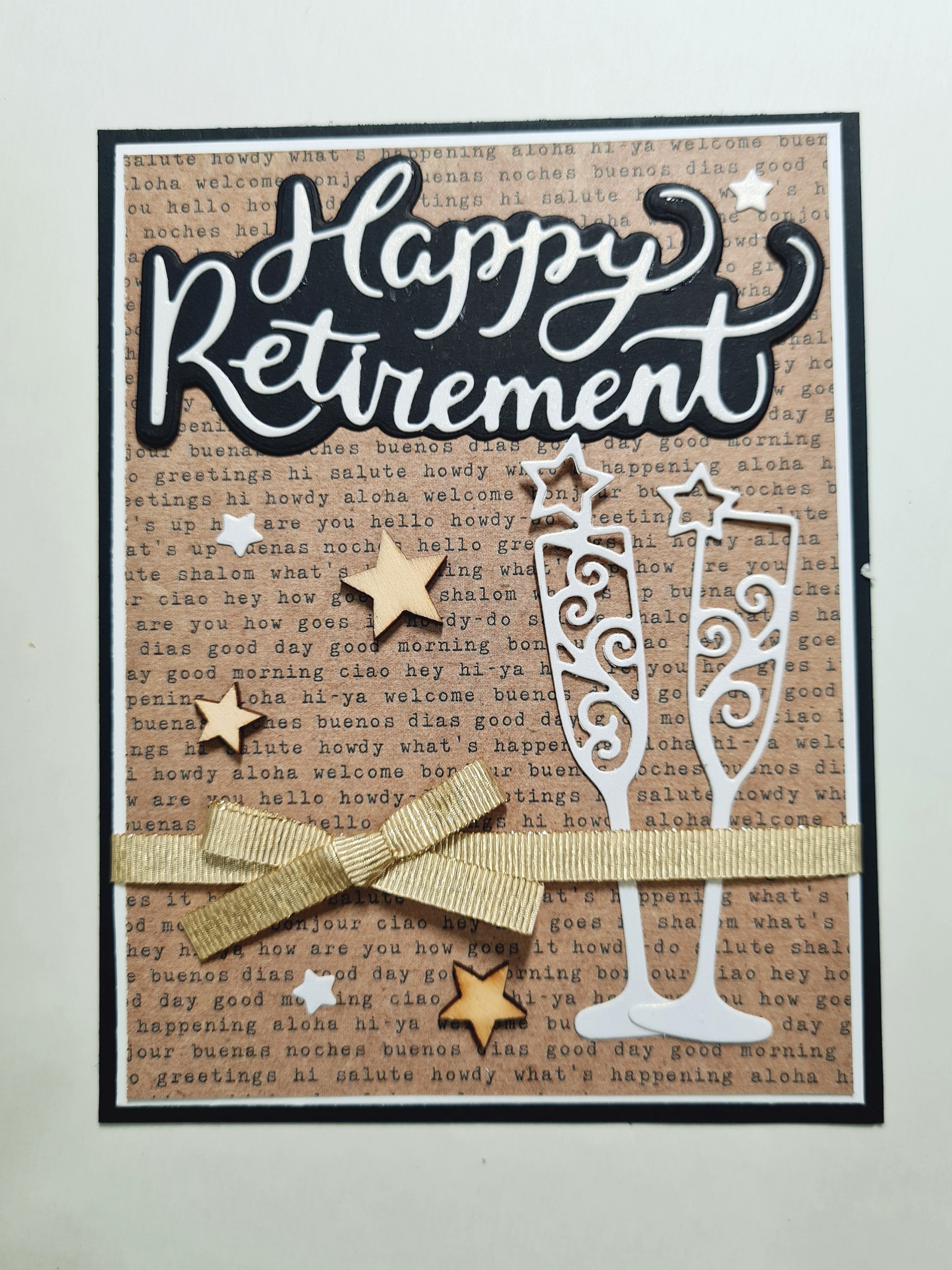 handmade retirement cards