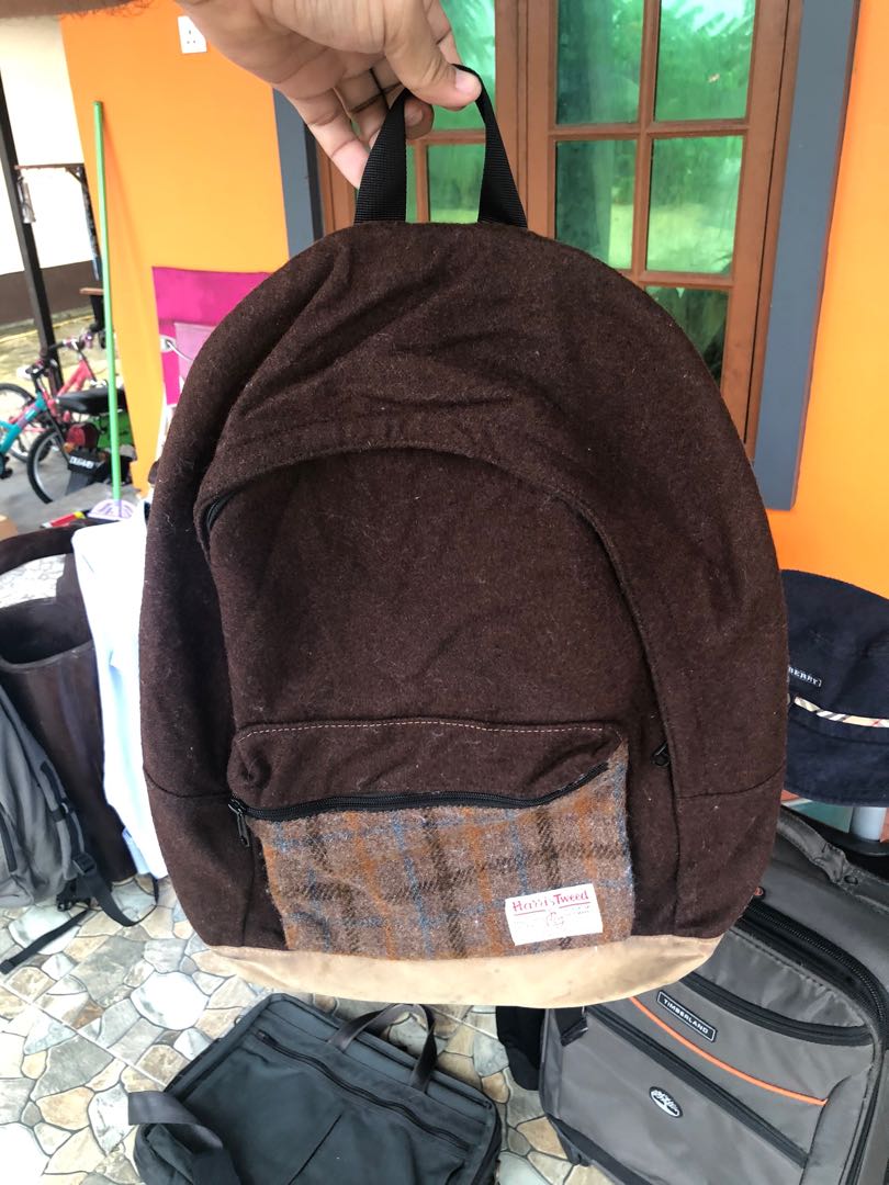 Harris tweed backpack Men s Fashion Bags Backpacks on Carousell