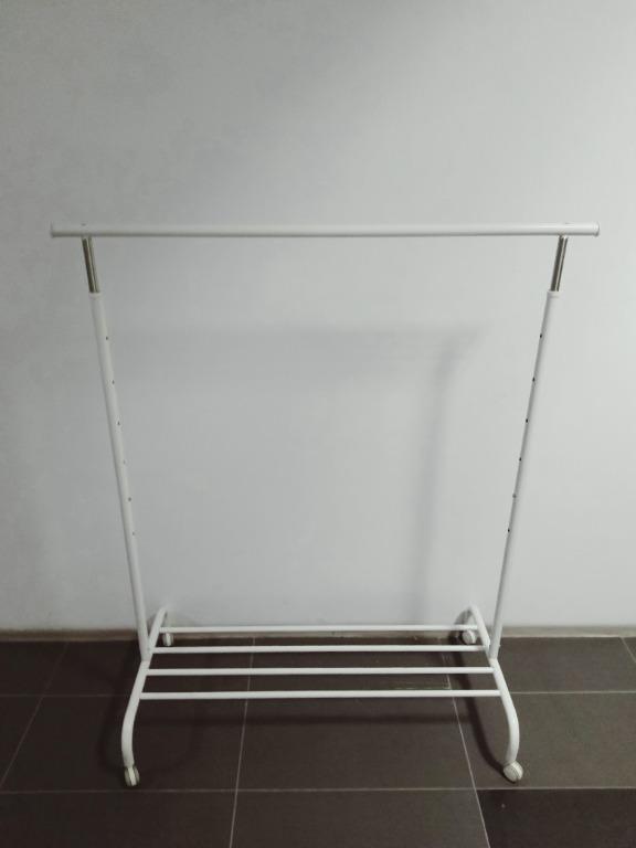 Ikea Rigga Clothes Rack White Home Furniture Others On Carousell