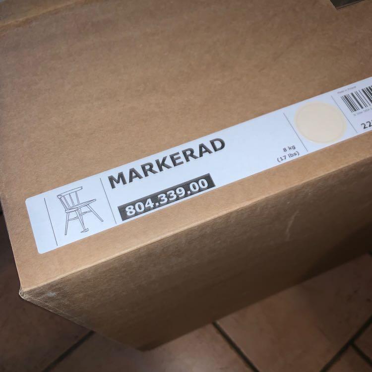 Vintage Markerad chair by Virgil Abloh for Ikea Off-white