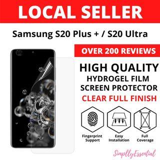 INSTOCK: Samsung S20 Plus (S20+) / S20 Ultra Hydrogel Film Screen Protector (alternative for Tempered Glass)