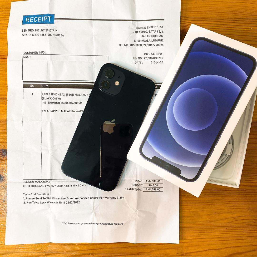 Iphone 12 256gb Zp A Set Warranty Apple Dec2021 Mobile Phones Tablets Others On Carousell