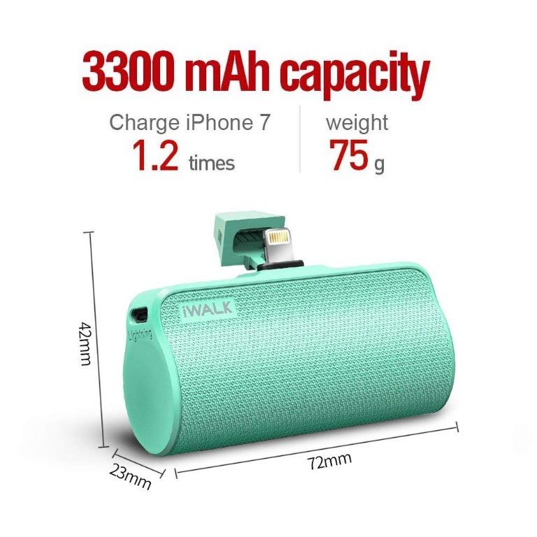 Batterie Externe 3300mAh, Power Bank Mini Chargeur, Compatible pour iPhone  12/Mini/Pro/Pro Max/11 Pro/XS Max/XR/X/8/7/6