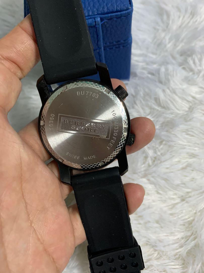 Jam Tangan Burberry Sport Diving Men Watch Black Fesyen Pria Jam
