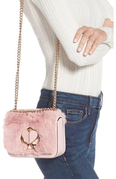 kate spade nicola faux fur