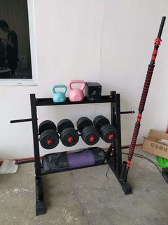 Kettlebell and Dumbbell Home Rack - home and gym equipment