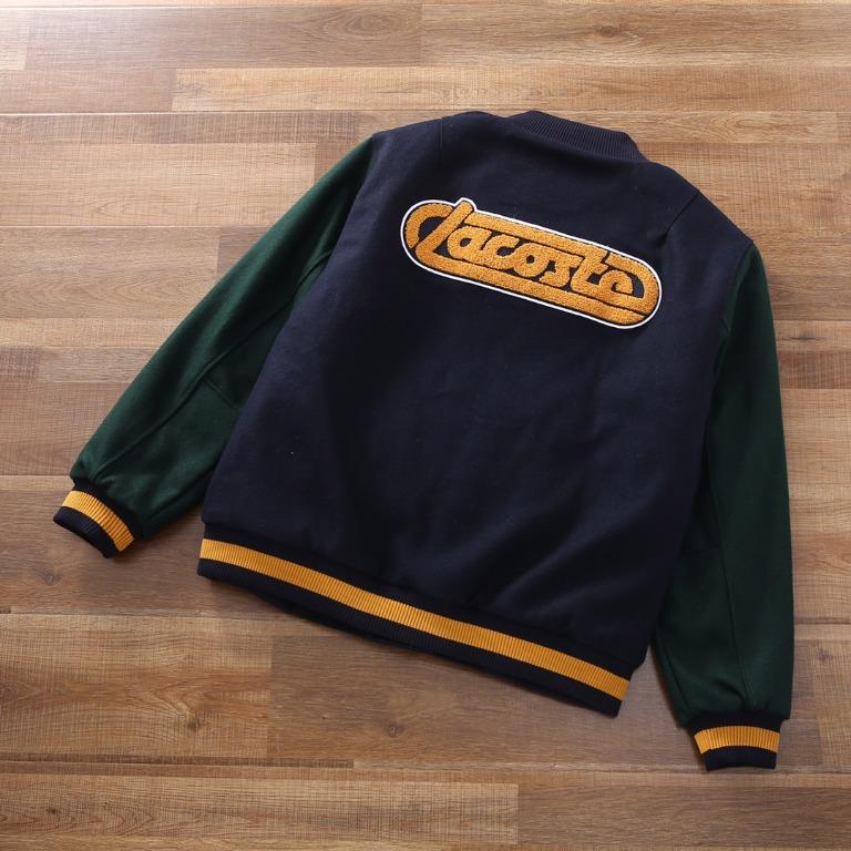 Lacoste varsity jacket green yellow Clearance