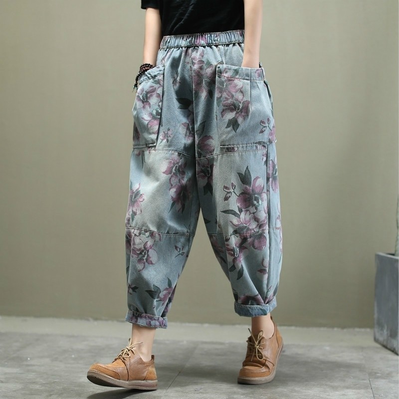 Baggy floral pants clearance