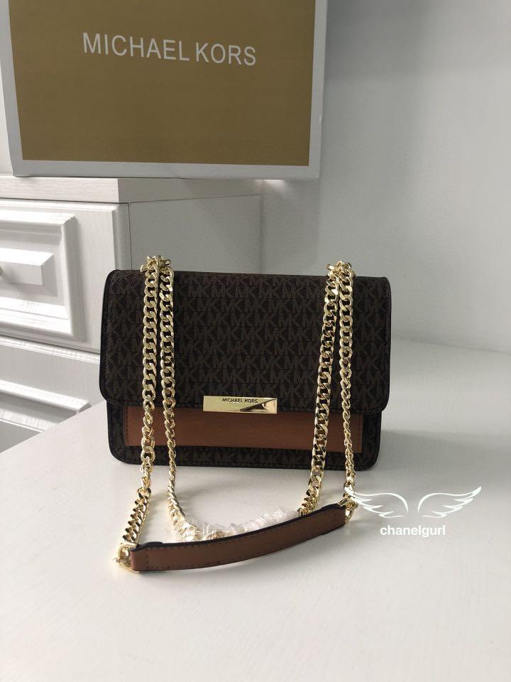 Large | Michael Kors Jade Crossbody Bag Brown, Women's Fashion, Bags &  Wallets, Purses & Pouches on Carousell