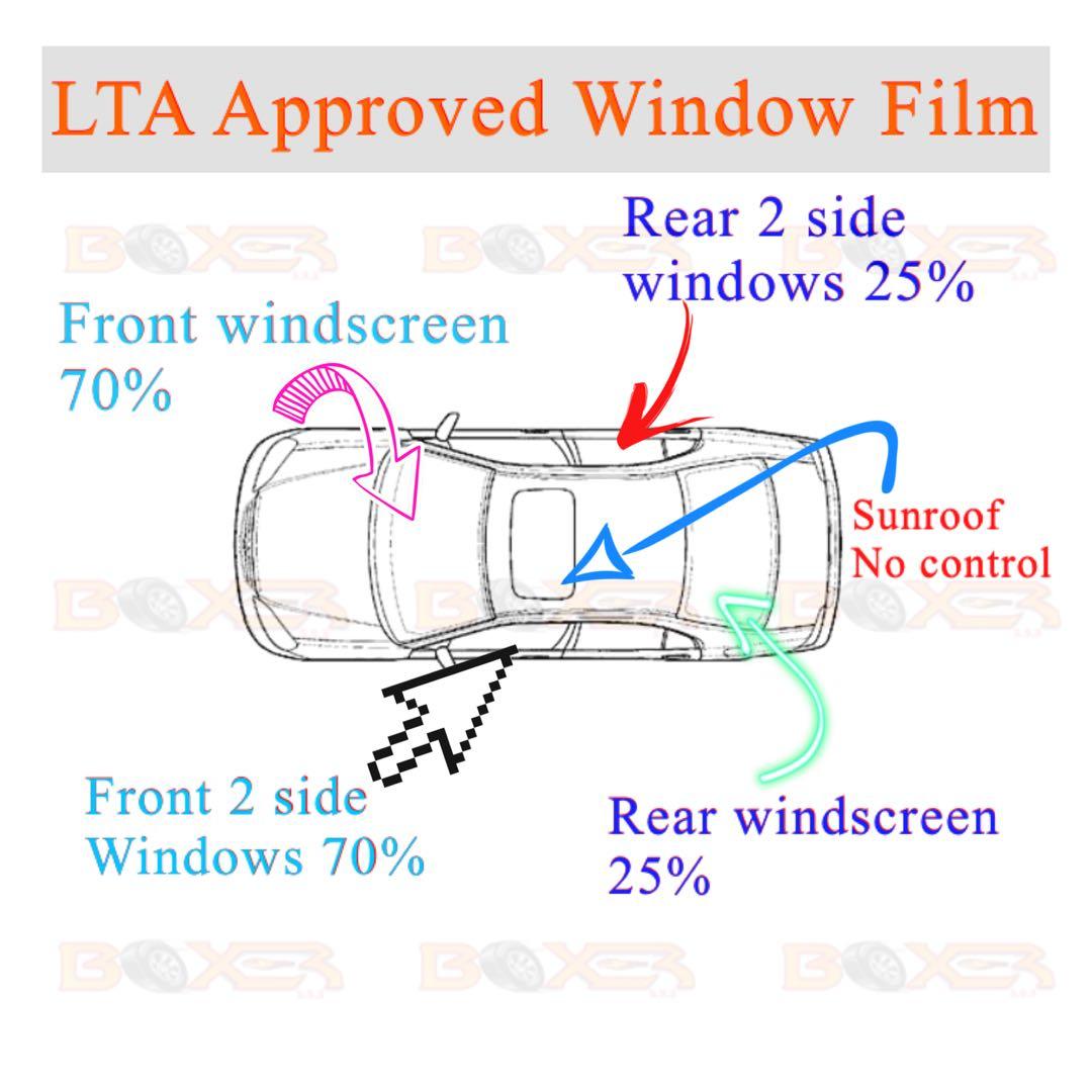 LTA APPROVED windows tint film UV Protection film cooler interior
