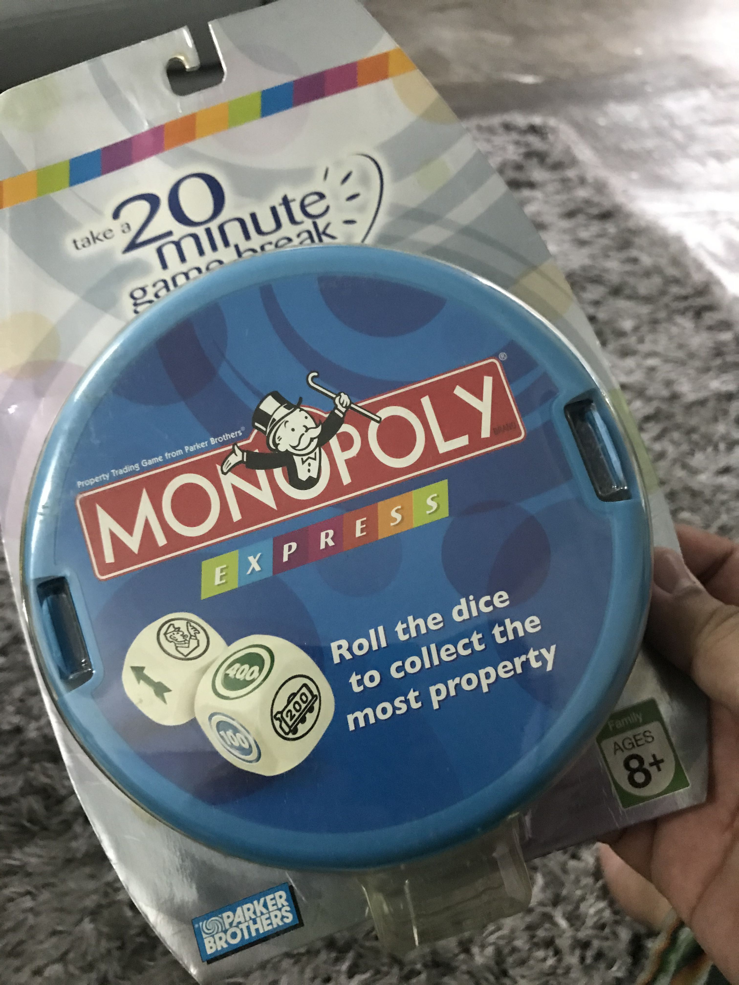 MONOPOLY express dice family games, Hobbies & Toys, Toys & Games on