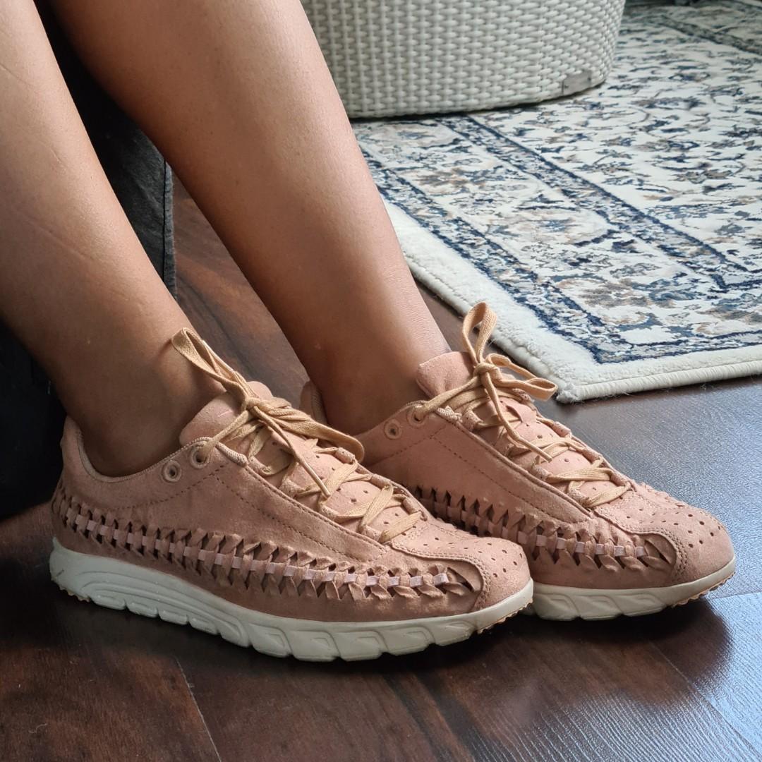 Nike Mayfly woven trainers in tan, Women's Sneakers on Carousell