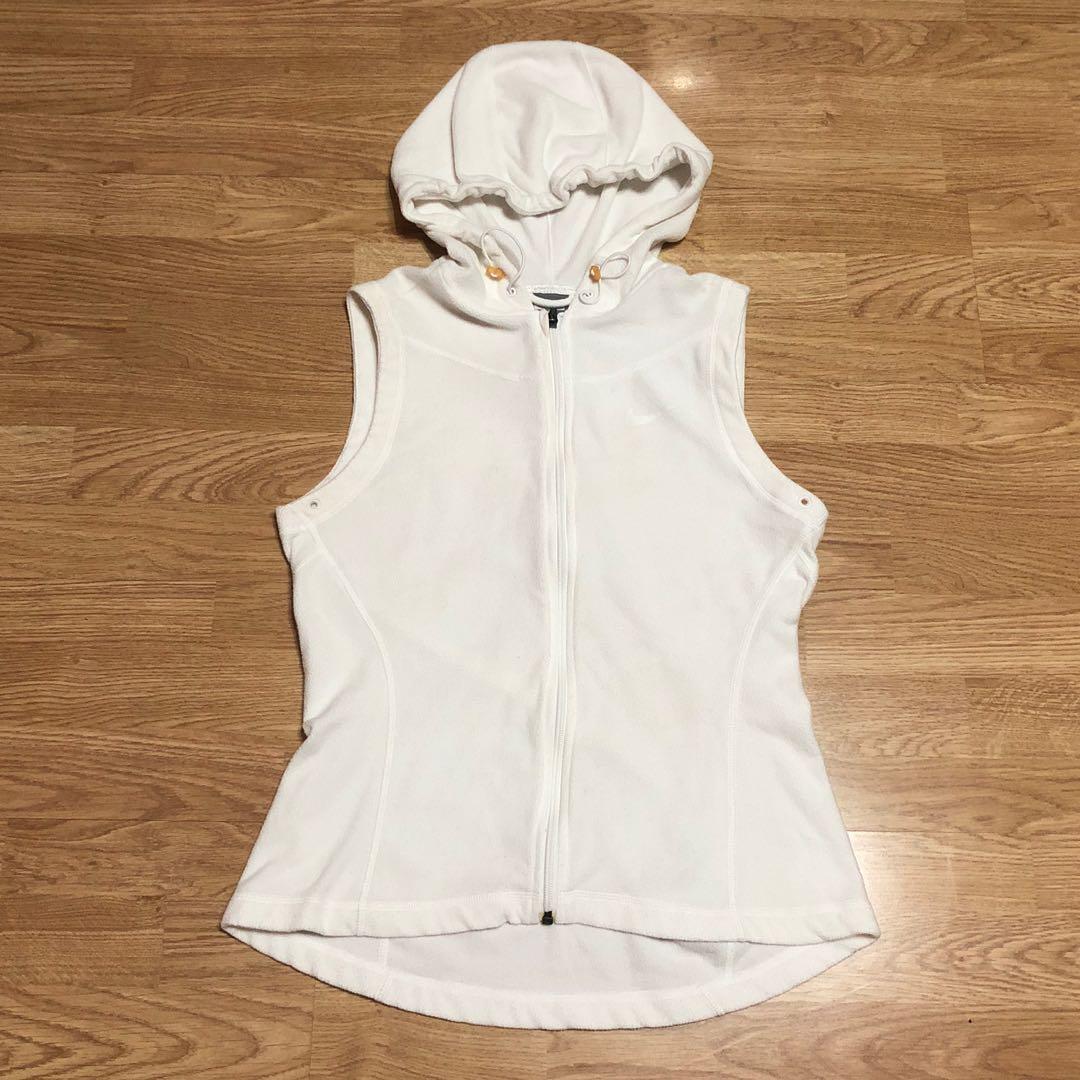 Nike White Sleeveless Hoodie, Women'S Fashion, Tops, Others Tops On  Carousell