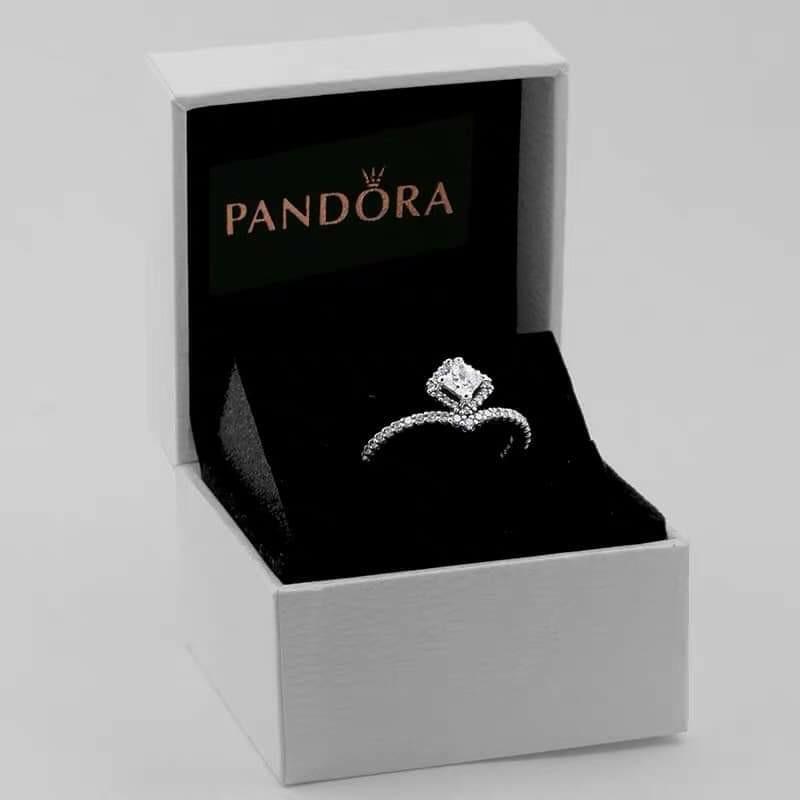 Pandora Square sparkle wishbone ring Women s Fashion Jewelry