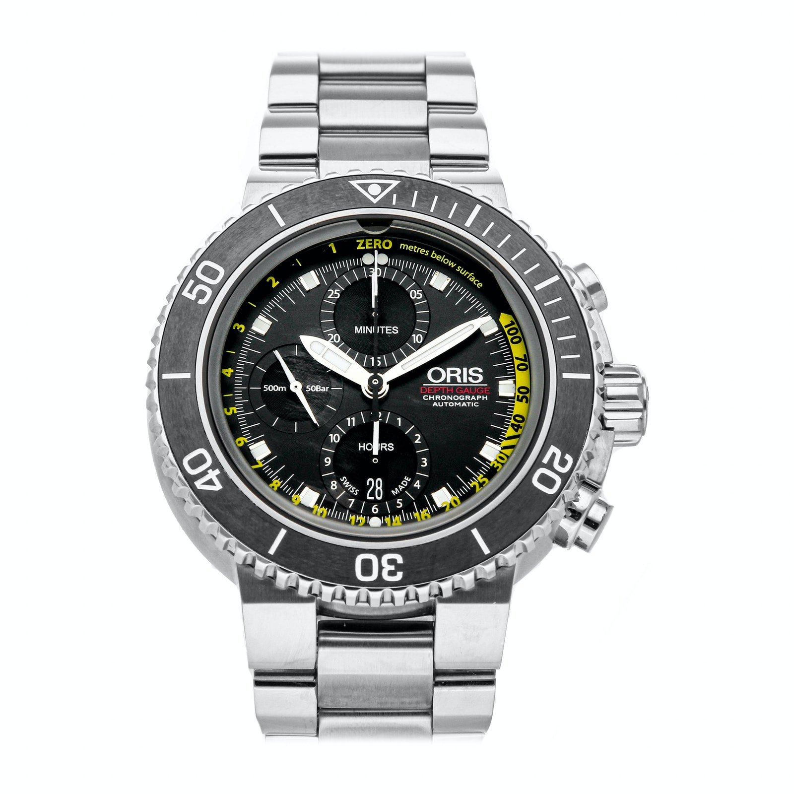 PreOwned Oris Aquis Depth Gauge Chronograph 01 774 7708 4154SET