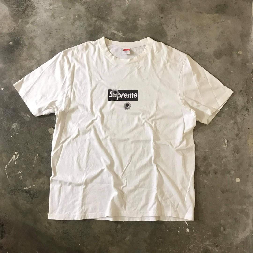 Supreme bullet hole box store logo